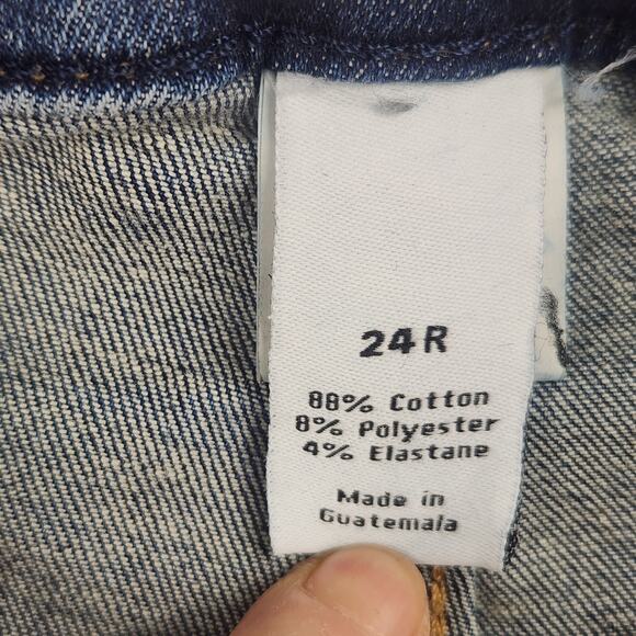 Lane Bryant Jeans Mid Rise Super Stretch Bootcut Women Plus 24R Blue Distressed - Picture 12 of 16